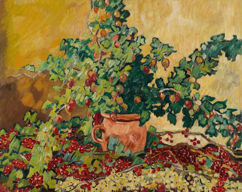 Peinture sur toile, reproduction de Valtat Louis Cruche Groseilles Rouges Et Blanches 1927 qualité musée