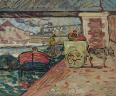 Valtat Louis Dechargement Sur Les Quais De Seine Ca. 1892