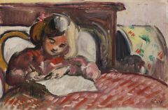 Valtat Louis Enfant Ecrivant 1914