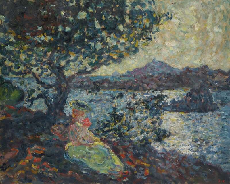 Peinture sur toile, reproduction de Valtat Louis Femme Assise Au Bord De La Mer 1902 qualité musée