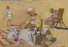 Valtat Louis La Couture Sur La Plage Ca. 1915