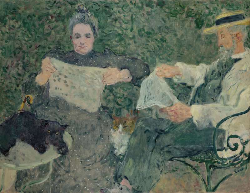 Peinture sur toile, reproduction de Valtat Louis La Lecture Du Journal Marguerite Et Victor Valtat Ca. 1899 qualité musée