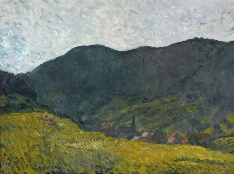 Peinture sur toile, reproduction de Valtat Louis Le Village Dans La Vallee 1900 qualité musée