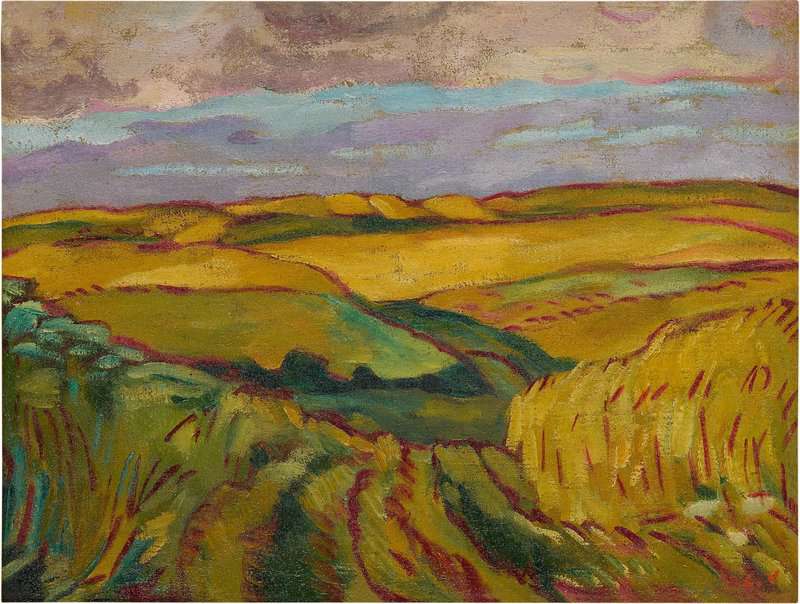 Peinture sur toile, reproduction de Valtat Louis Les Bles En Normandie Ca. 1917 qualité musée