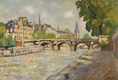 Valtat Louis Les Quais Et Le Pont-neuf Ca. 1929