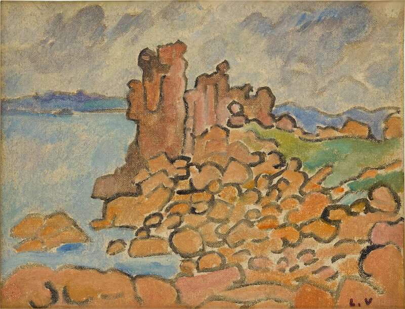 Peinture sur toile, reproduction de Valtat Louis Les Rochers En Bretagne 1924 qualité musée