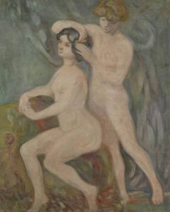 Valtat Louis Nus Se Coiffant Ca. 1900