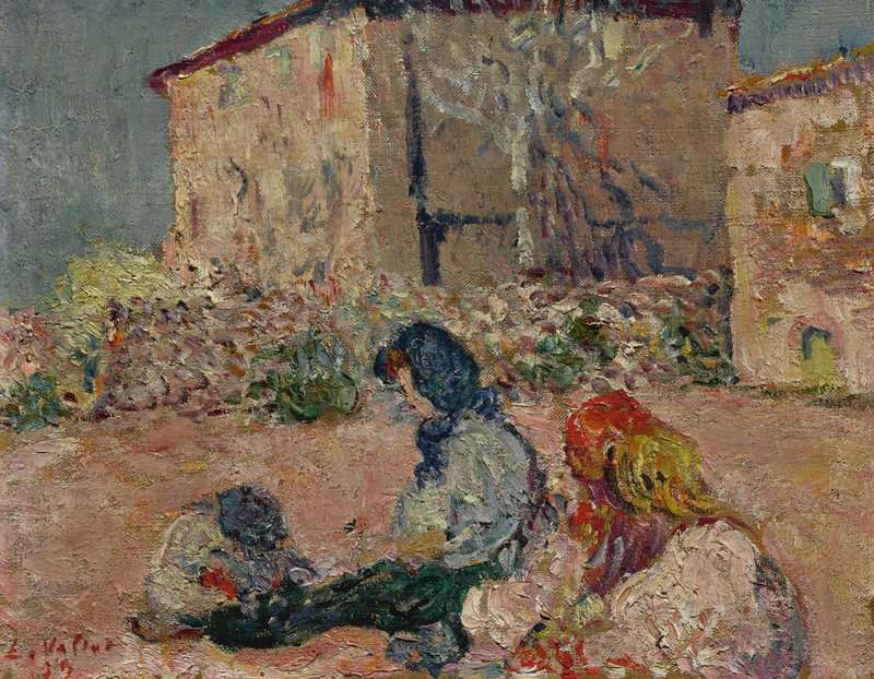 Peinture sur toile, reproduction de Valtat Louis Personnages Au Bord De La Riviere Ca. 1895-98 qualité musée