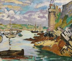 Valtat Louis Phare Sur La Cote Tour Fortifiee Bretagne Ca. 1924