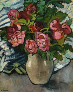 Valtat Louis Pivoines Au Vase Beige Ca. 1918