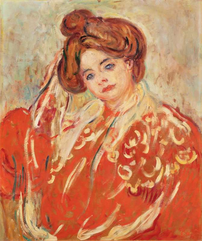 Peinture sur toile, reproduction de Valtat Louis Suzanne A La Robe Rouge Ca. 1903 qualité musée