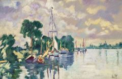 Valtat Louis Voiliers A Ouistreham 1930