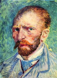 Van Gogh, Autoportrait avec cravate bleu clair