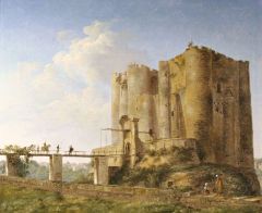 Vue Du Donjon De Niort Avec Pont-levis