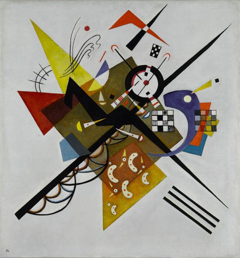 Peinture sur toile, reproduction de Wassily Kandinsky, Auf Weiss II - Sur Blanc II - 1923 qualité musée