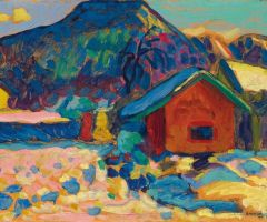 Wassily Kandinsky, Winterstudie Mit Berg 1908