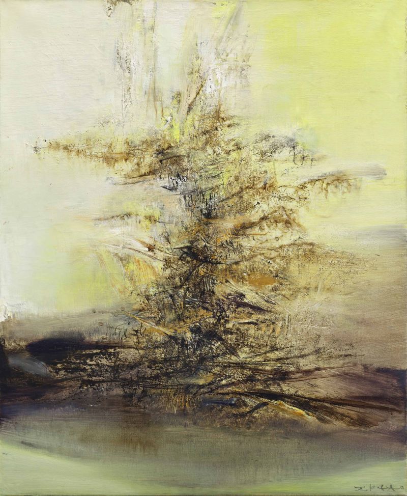 Peinture sur toile, reproduction de Zao Wou-ki - Zhao Wuji - 11 02 67 qualité musée