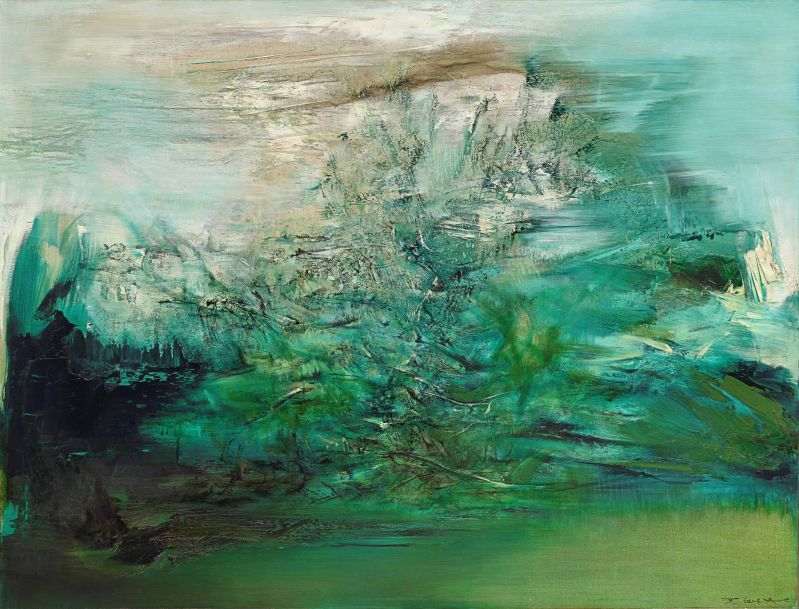 Peinture sur toile, reproduction de Zao Wou-ki - Zhao Wuji - 28 08 67 qualité musée