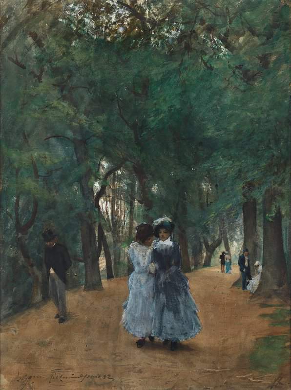 Peinture sur toile, reproduction de Zorn Anders A Walk In The Park qualité musée
