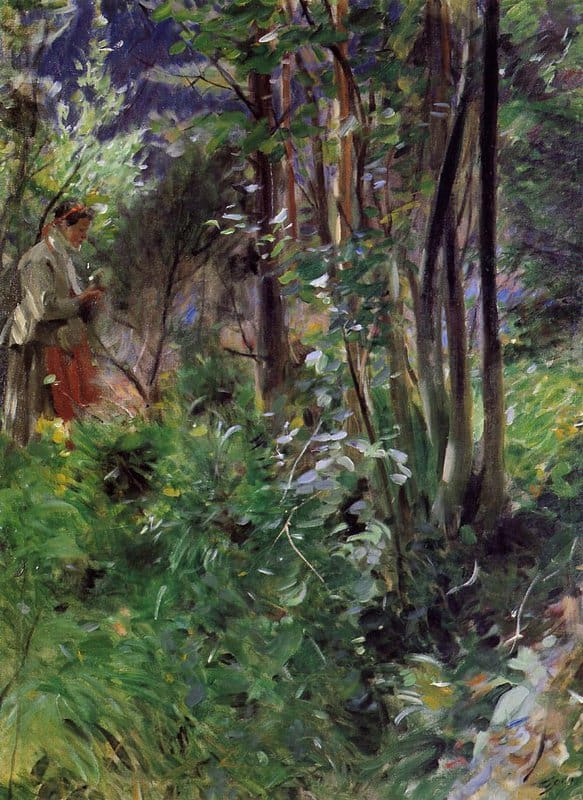 Peinture sur toile, reproduction de Zorn Anders A Woman In A Forest 1907 qualité musée