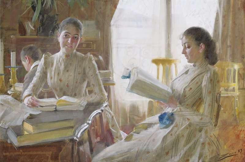 Peinture sur toile, reproduction de Zorn Anders Apartment On The Avenue Hoche Paris 1889 qualité musée