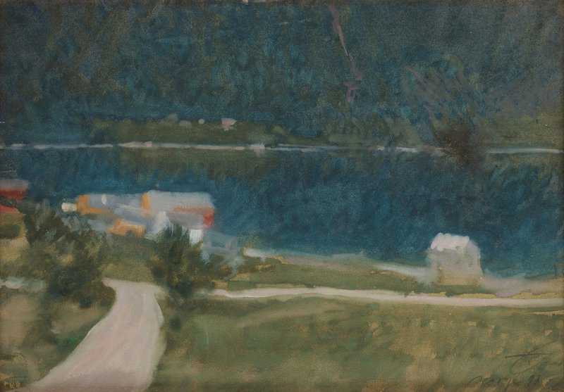 Peinture sur toile, reproduction de Zorn Anders Fjord Landscape Norway qualité musée
