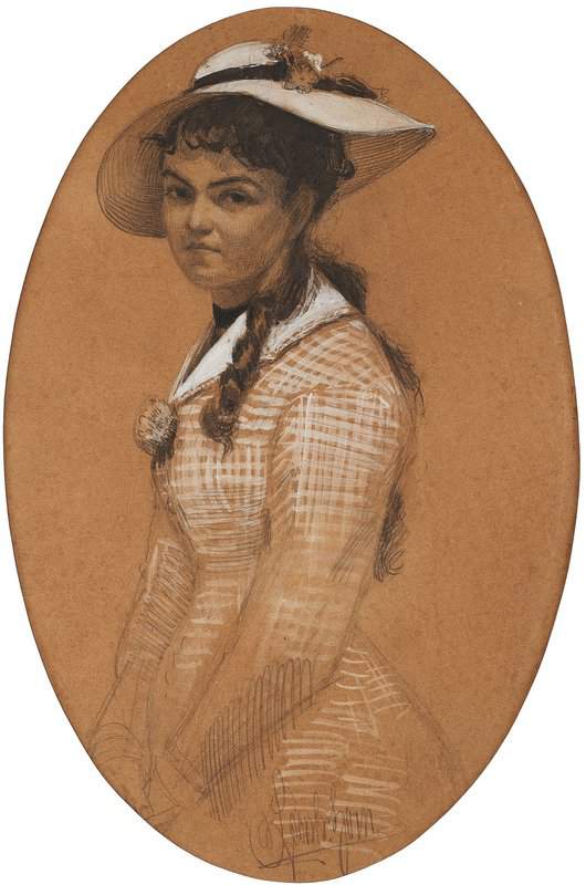 Peinture sur toile, reproduction de Zorn Anders Girl In A White Hat qualité musée