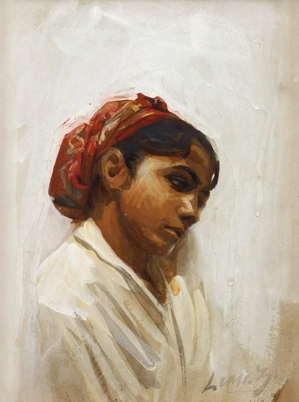 Peinture sur toile, reproduction de Zorn Anders Head Of A Spanish Girl Sevilla qualité musée