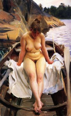 Zorn Anders I Werners Eka - In Werner Rowing Boat - 1917