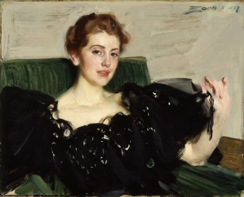 Peinture sur toile, reproduction de Zorn Anders Mrs. Lucy Turner Joy 1897 qualité musée