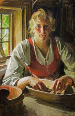Zorn Anders Peeling Potatoes