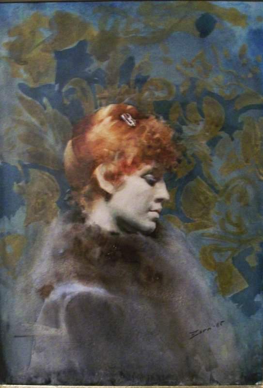 Peinture sur toile, reproduction de Zorn Anders Portrait Of Miss Law 1885 qualité musée