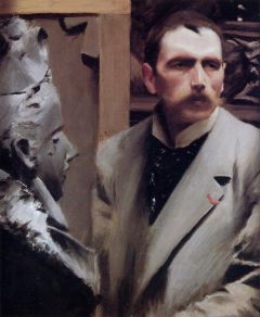 Zorn Anders Self-portrait With Sculpture 1889