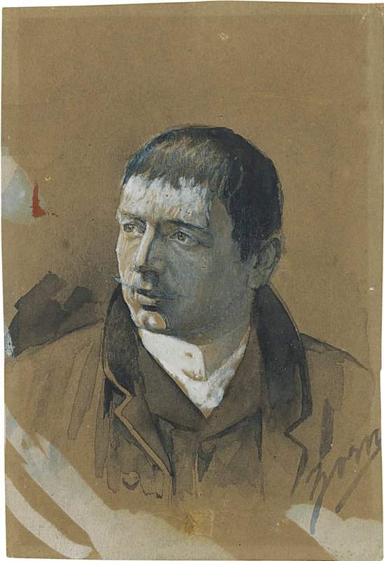 Peinture sur toile, reproduction de Zorn Anders Self Portrait Ca. 1885 qualité musée